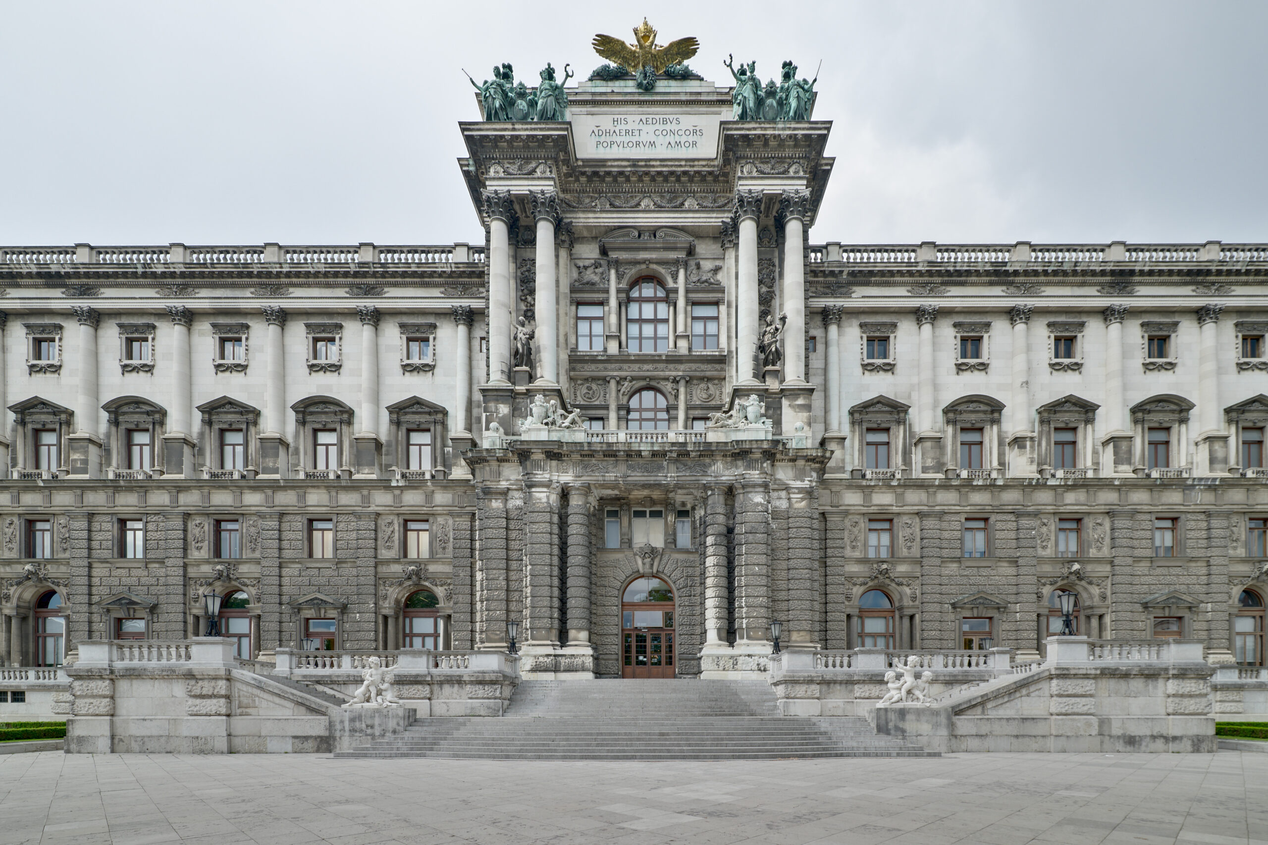Back side of Neue Burg, part of the Hofberg Palace complex in Vienna