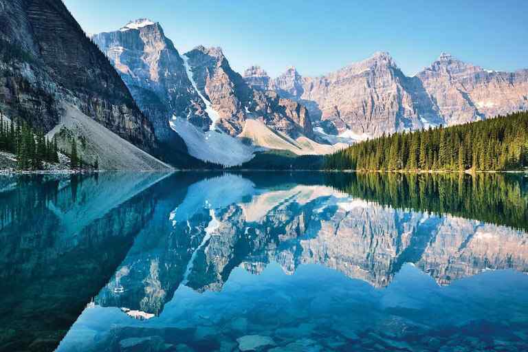Crystal blue water in Canada Lake