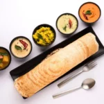 Dosa with Chutney and Sambhar