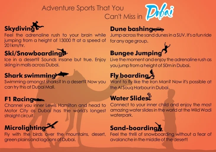 Adventure Sports that you cant Miss in Dubai