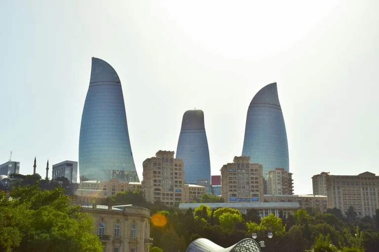The Famous Baku Flame Towers Of Azerbaijan