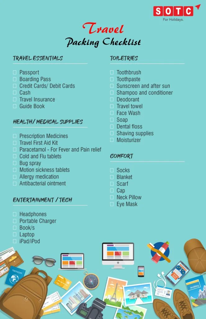 travel packing checklist